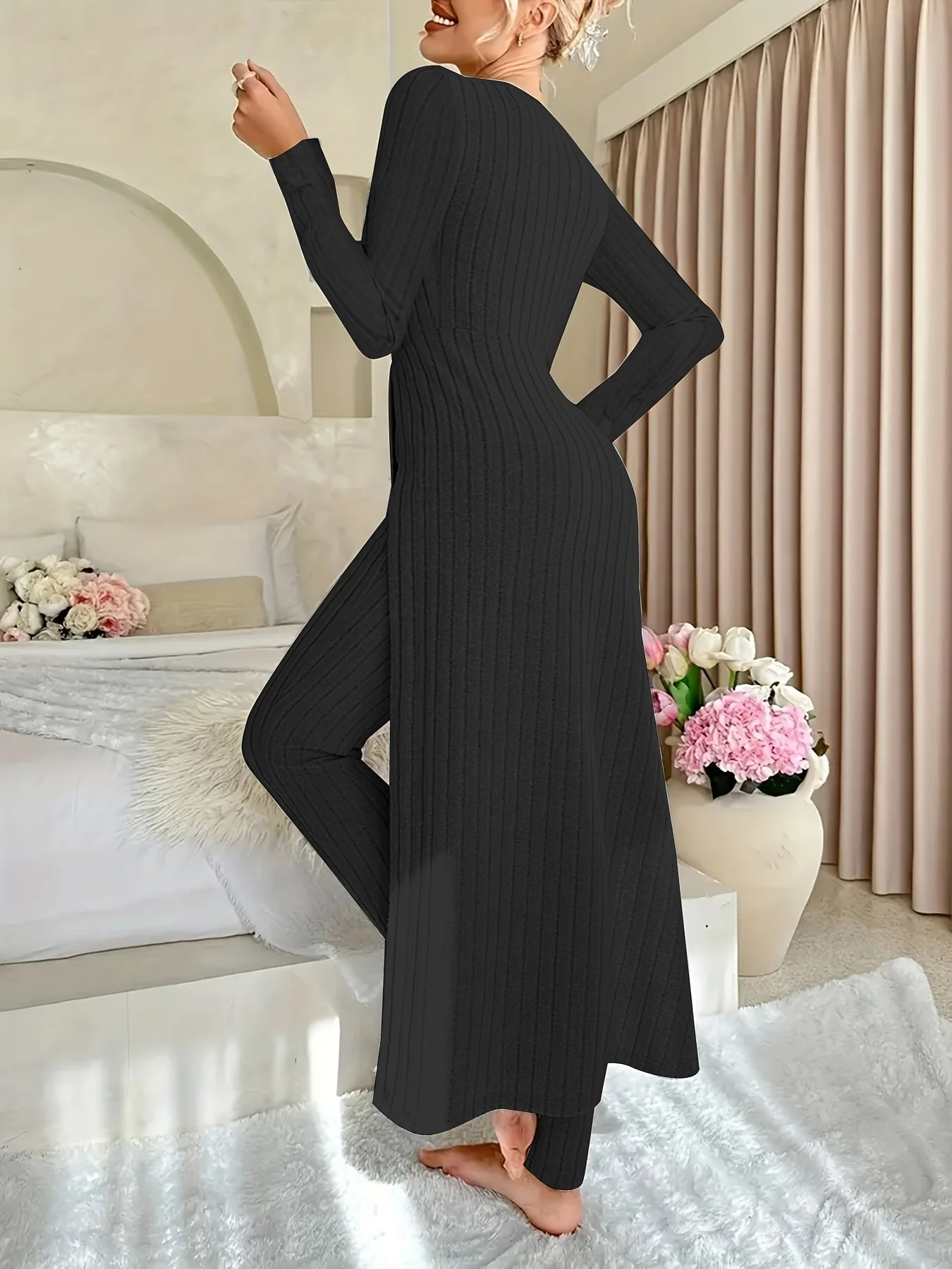 Aldea™ - Gemütliches Zwei-Teile Ribbed Lounge Set - Image 10