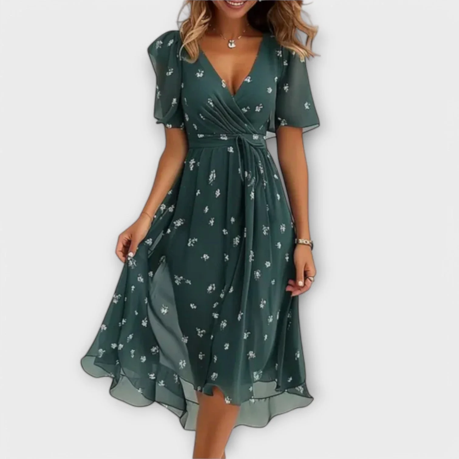 Alice™ - Atmungsaktives V-Ausschnitt Kleid