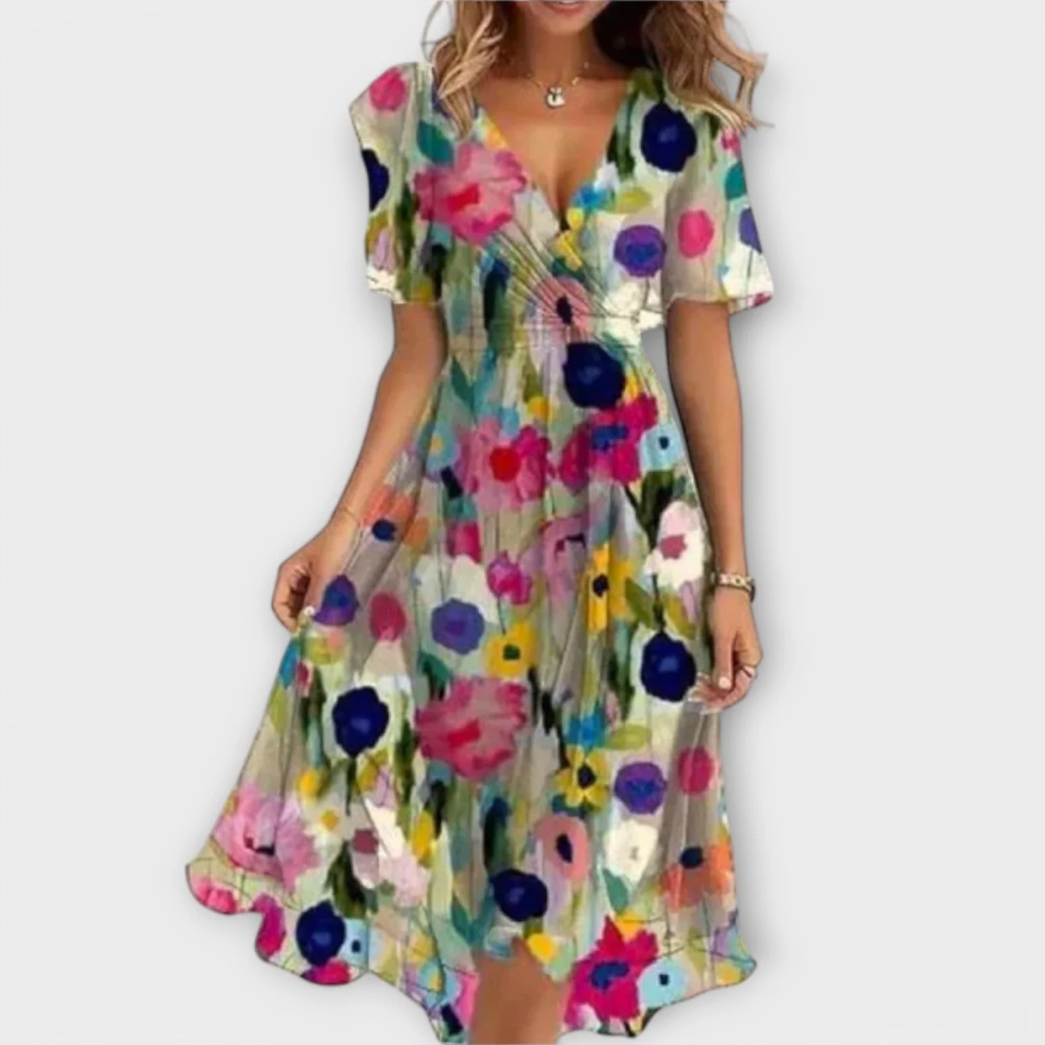 Alice™ - Atmungsaktives V-Ausschnitt Kleid - Image 4