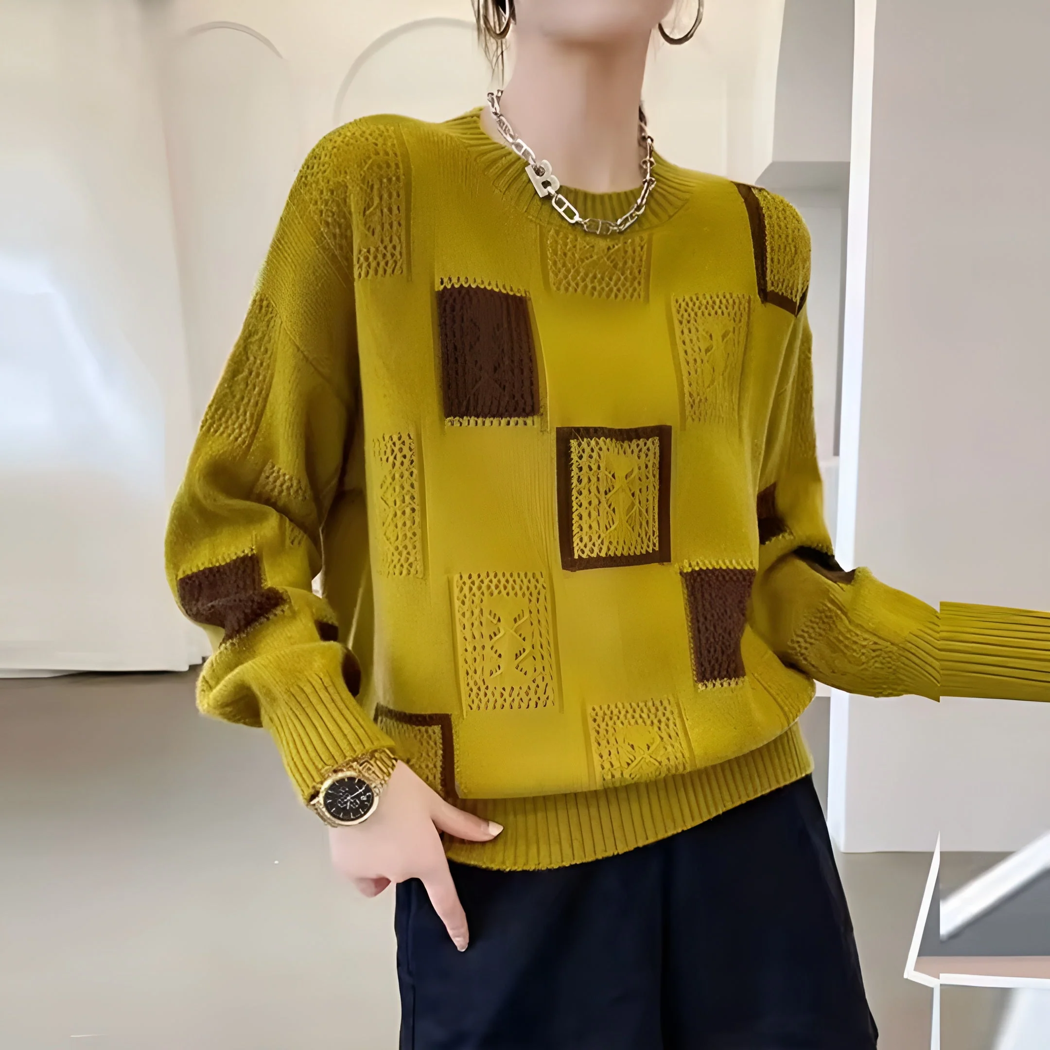 Alida™ – Elegantes Strick-Sweatshirt - Image 2