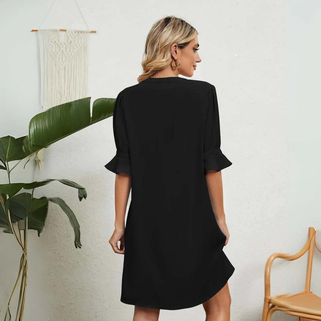 Alina™ | Elegantes V-Ausschnitt Kleid - Image 4