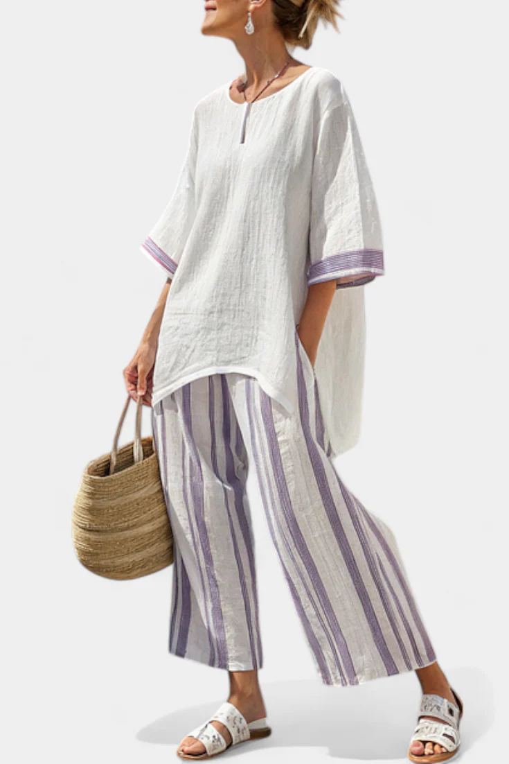 Allegra – bequeme Bluse und gestreifte Bambushose