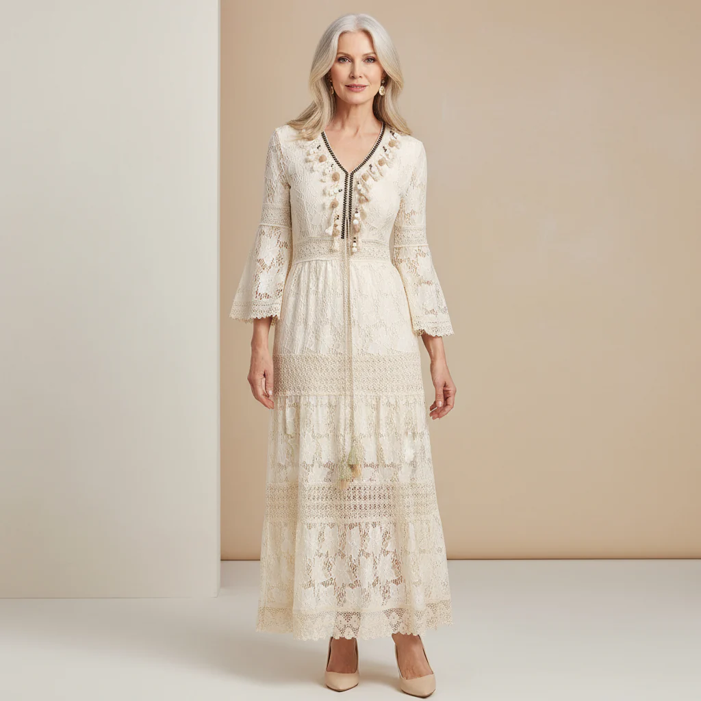 Amary - Boho-Spitzenkleid