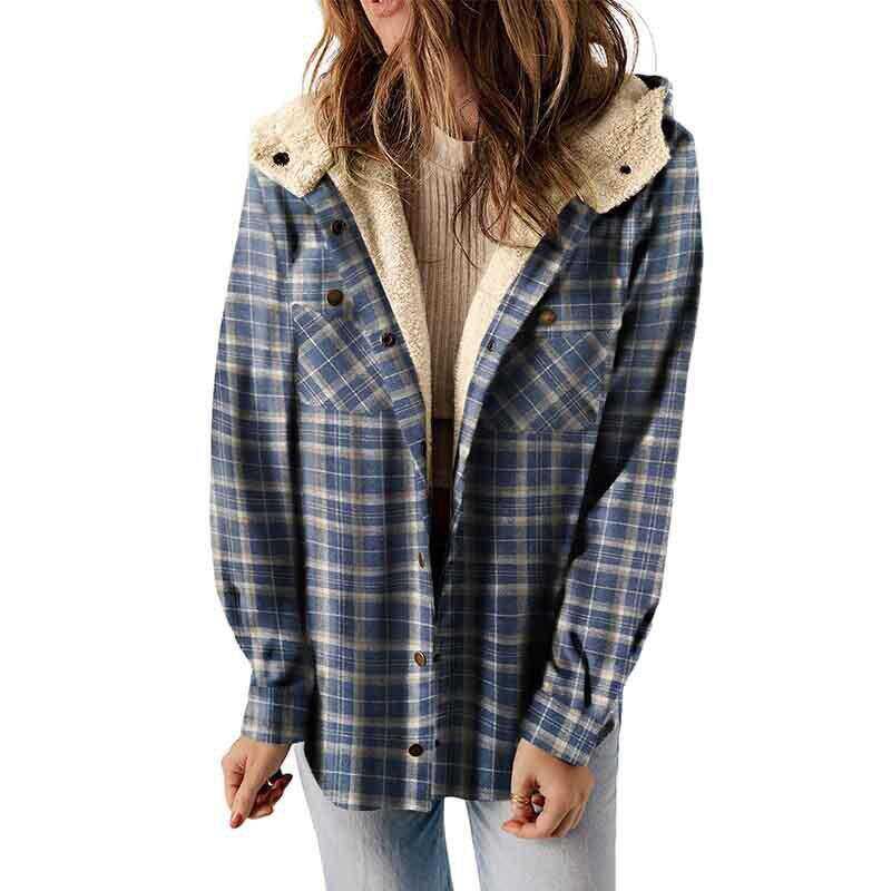 AMELIA™ - Damen Kapuzen-Plaid Flanelljacke für Herbst und Winter - Image 4