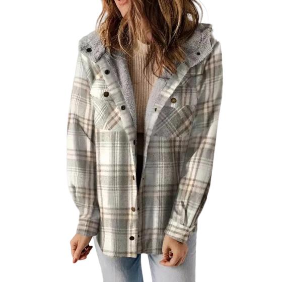 AMELIA™ - Damen Kapuzen-Plaid Flanelljacke für Herbst und Winter - Image 5