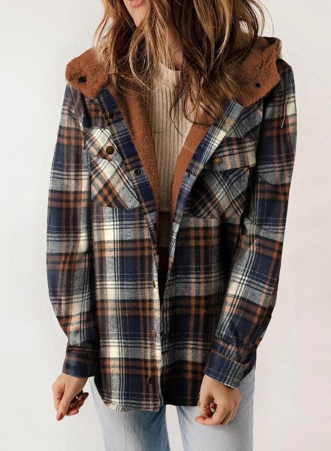 AMELIA™ - Damen Kapuzen-Plaid Flanelljacke für Herbst und Winter - Image 6