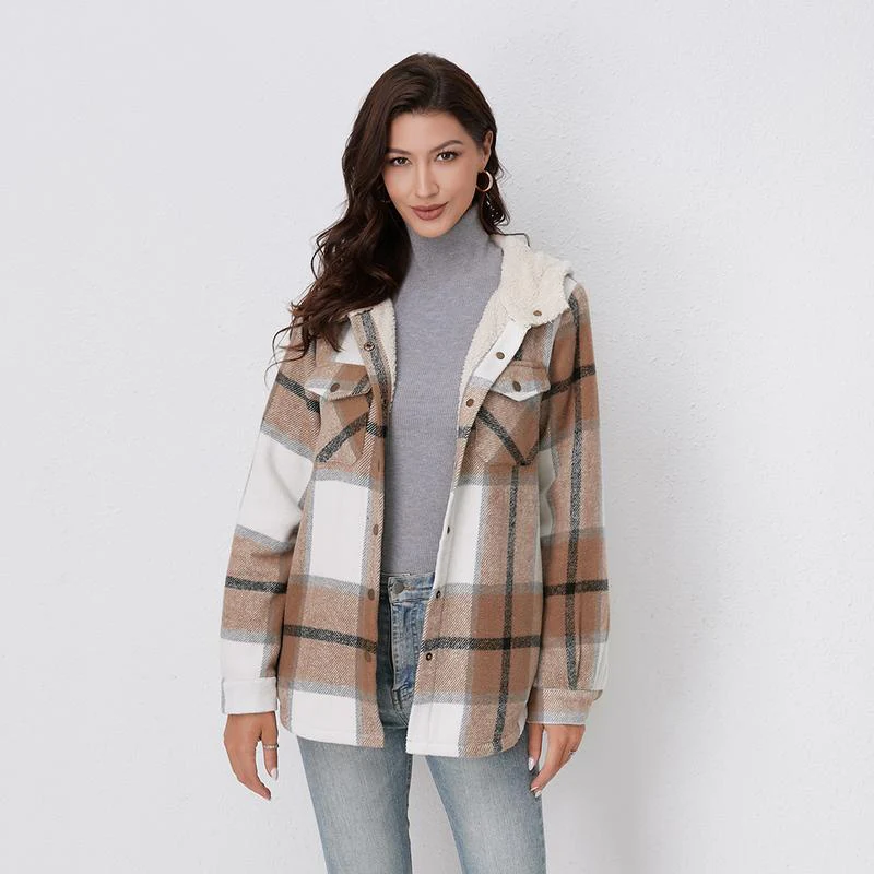 AMELIA™ - Damen Kapuzen-Plaid Flanelljacke für Herbst und Winter - Image 7