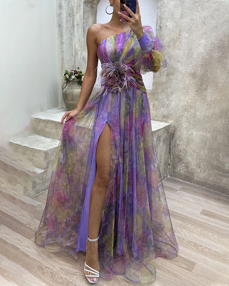 Amelia | Elegantes Split-Kleid - Image 2