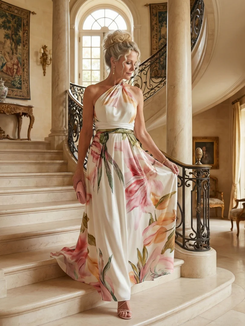 Amiel | Leichtes Blumenkleid Maxi - Image 11