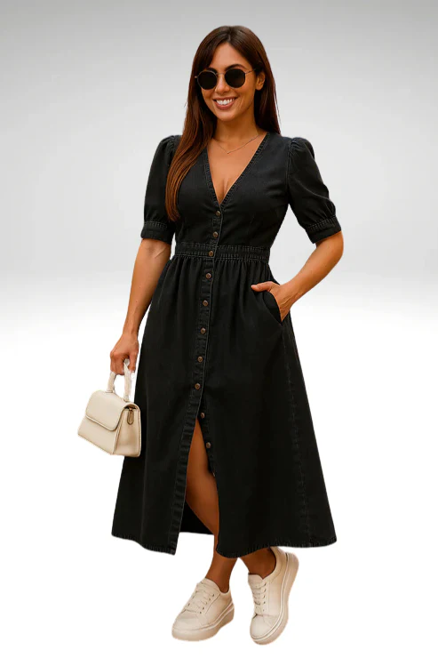 Amira™ - Elegantes Denim-Kleid