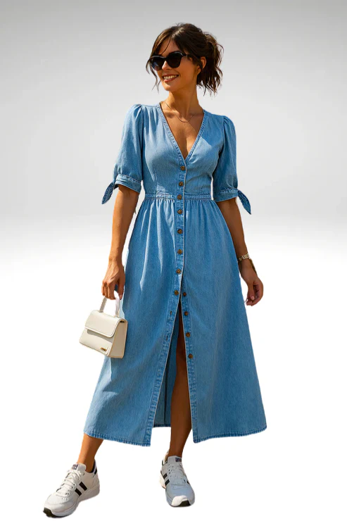 Amira™ - Elegantes Denim-Kleid - Image 4
