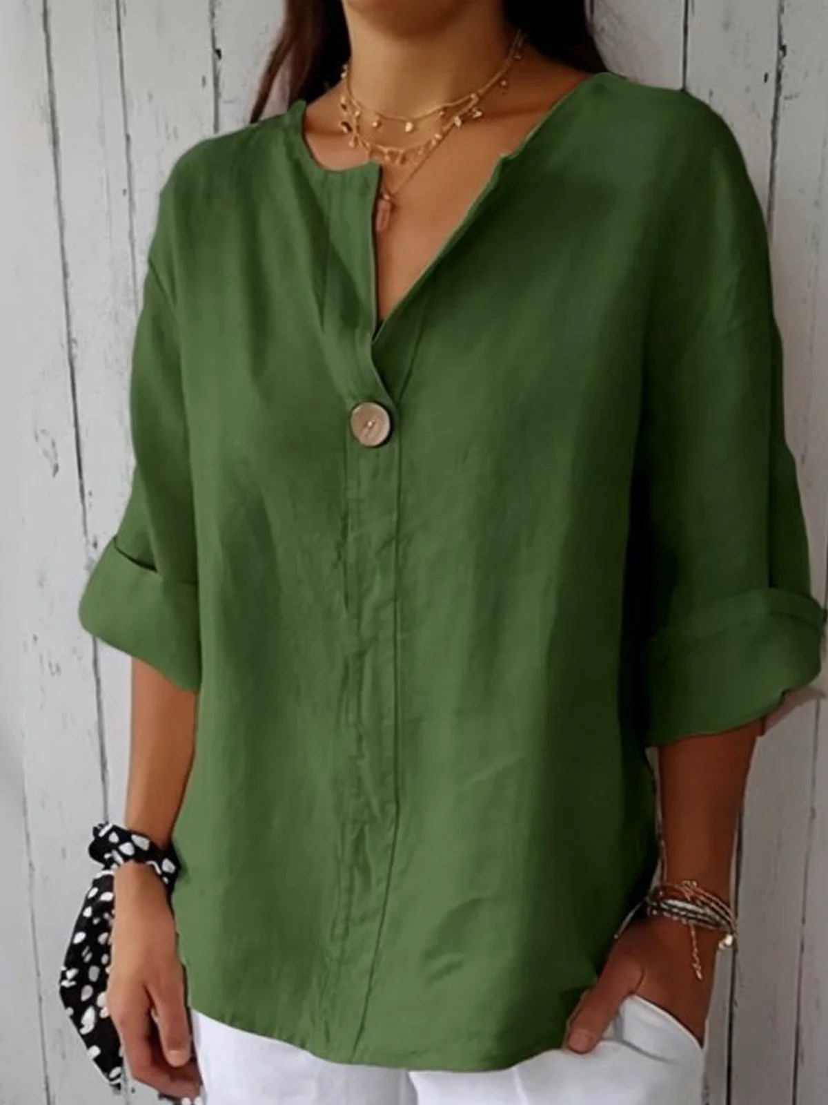 Angela™ | Legere V-Ausschnitt Bluse - Image 6
