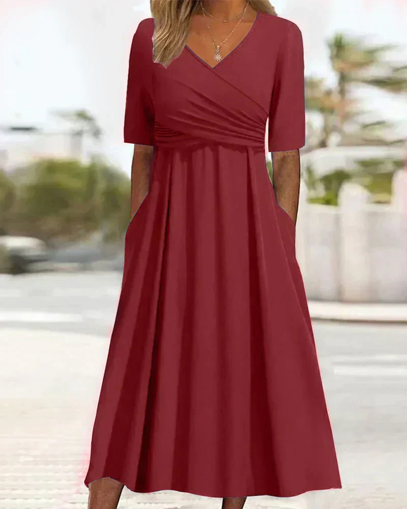 Annabelle - Kurzärmeliges Crossover-Kleid - Image 3