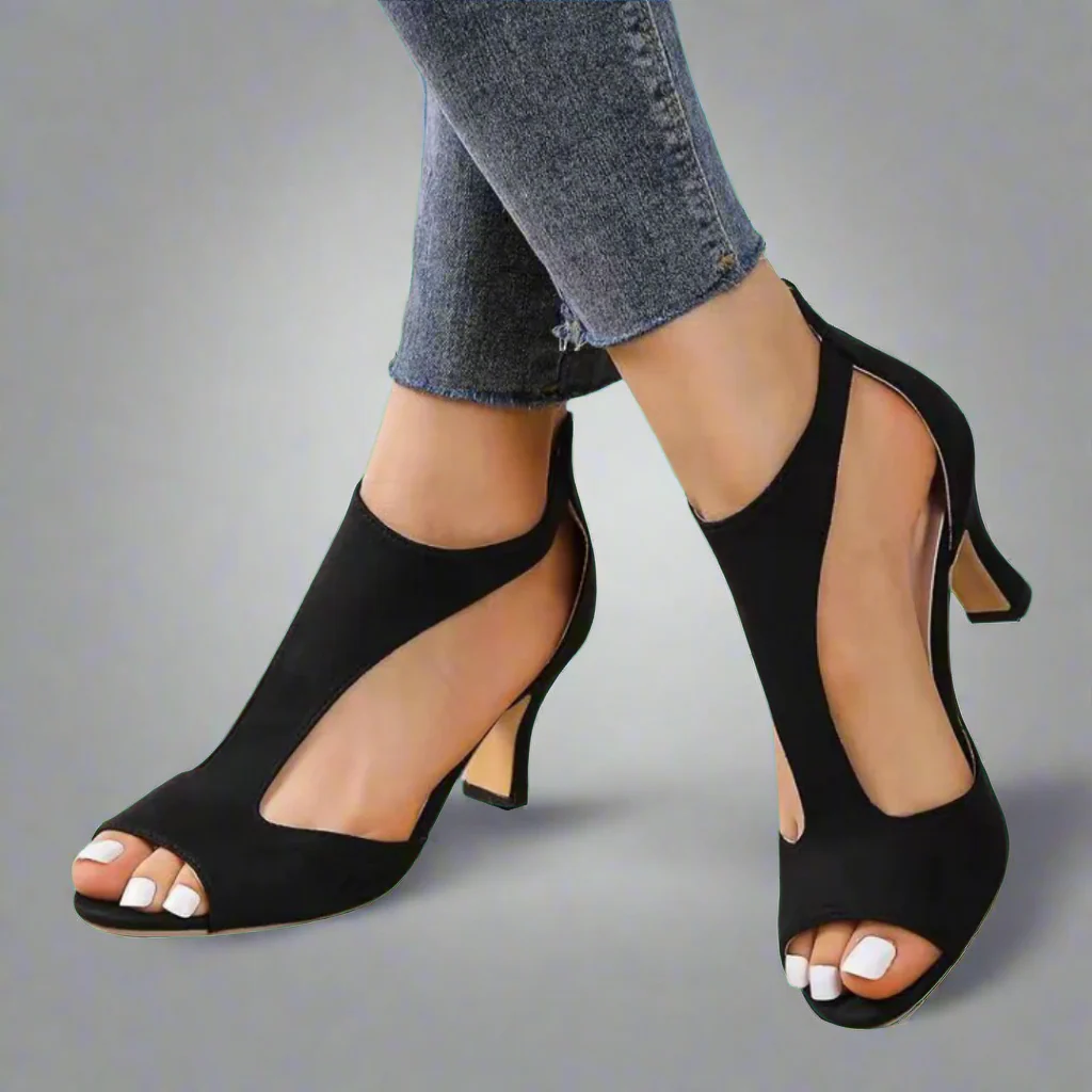 Annelie | Premium Stiletto Sandalen mit Reißverschluss