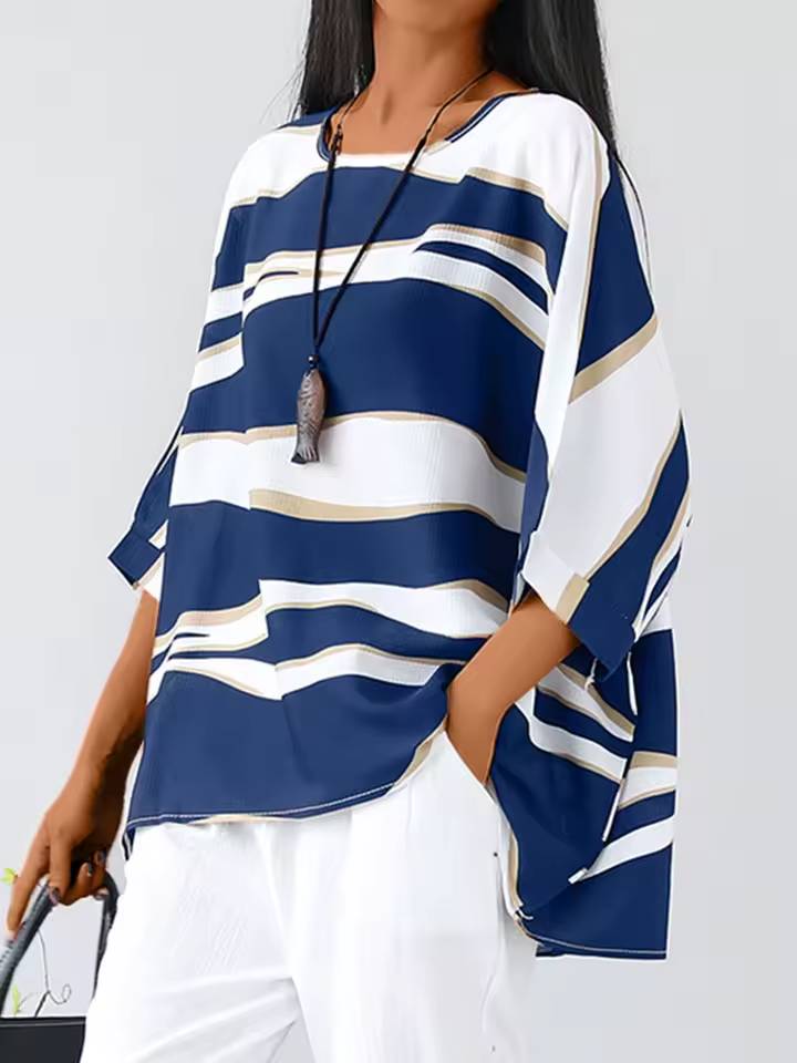 Aria™ - Stilvolle O-Ausschnitt Bluse - Image 4