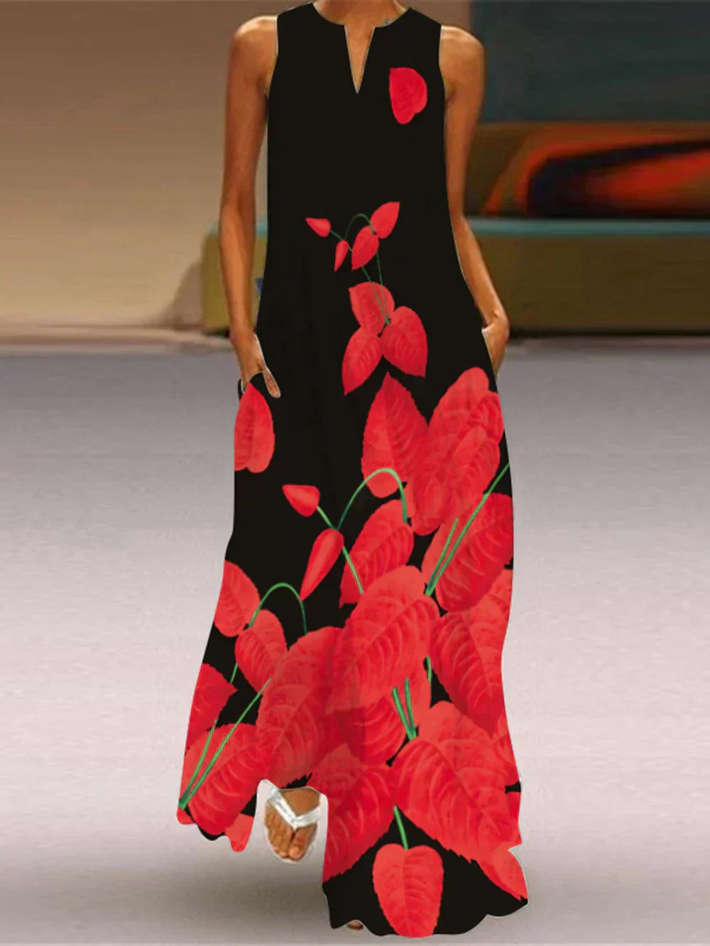 Aurelia™ A-Linienkleid mit floralem Schmetterlingsdesign - Image 2