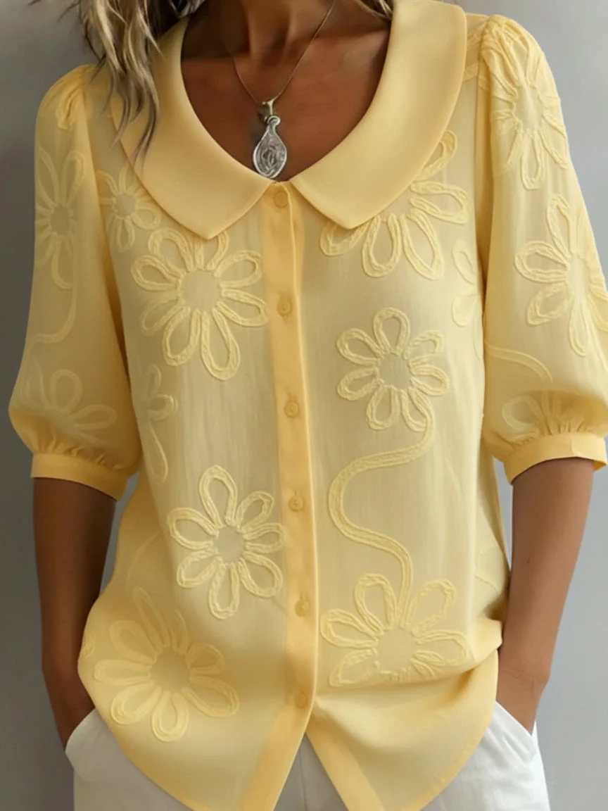 Aurélie™ — Leichte Bluse mit floralem Design für natürliche Eleganz