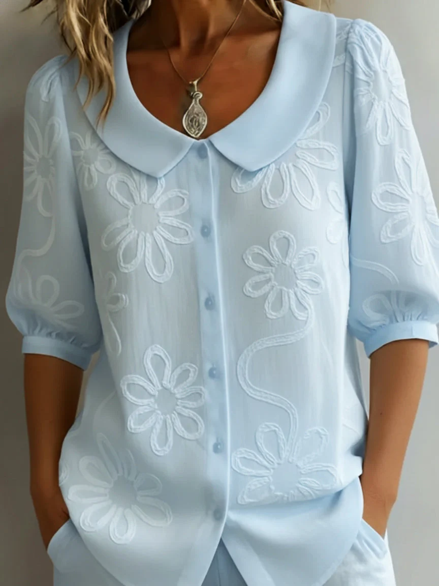Aurélie™ — Leichte Bluse mit floralem Design für natürliche Eleganz - Image 5