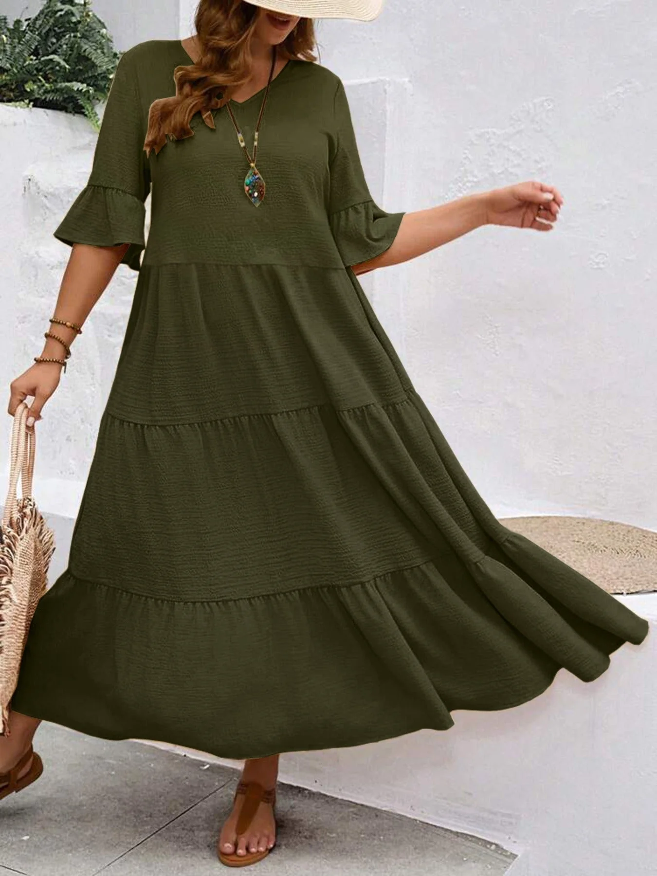 Avelisse - Anmutiges Fließendes Kleid - Image 10