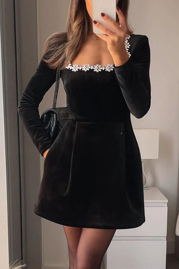 Barbara™ | Mini Samtkleid
