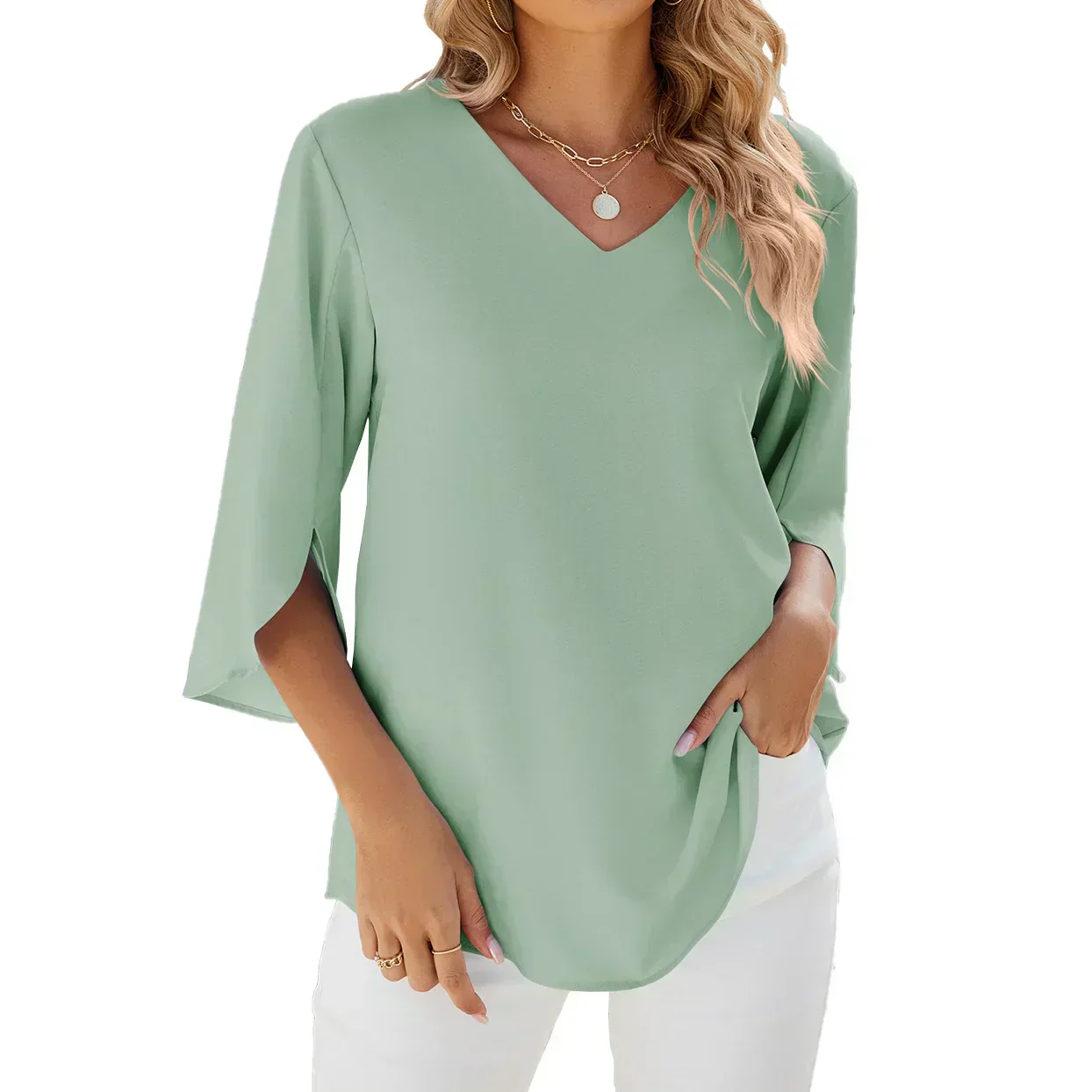 Belinda™ | V-Ausschnitt Bluse - Image 5
