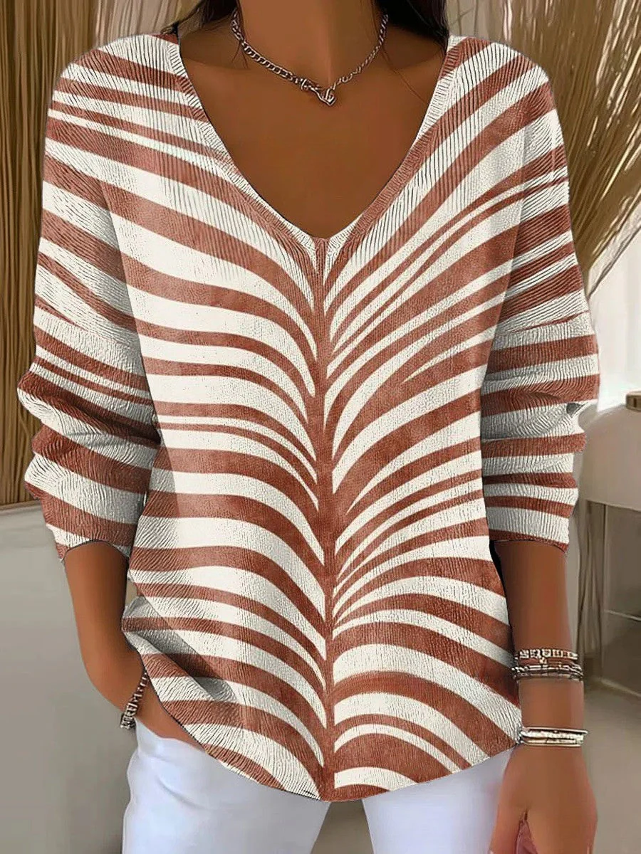 Beatrice – Pullover aus Strick mit V-Ausschnitt