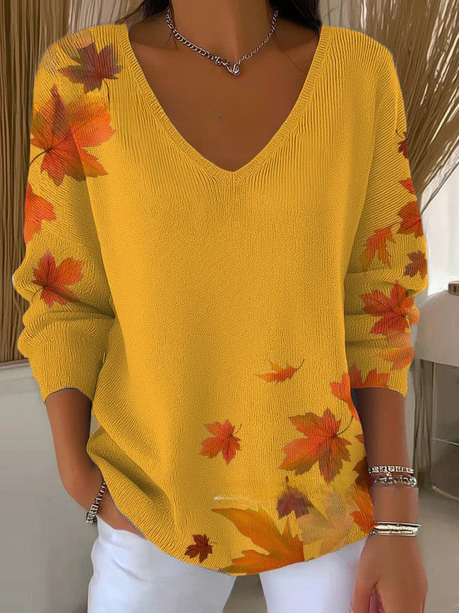 Beatrice – Pullover aus Strick mit V-Ausschnitt