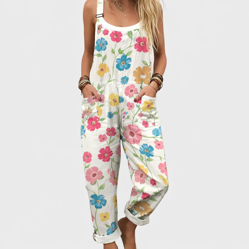 Bequeme bedruckte Latzhose