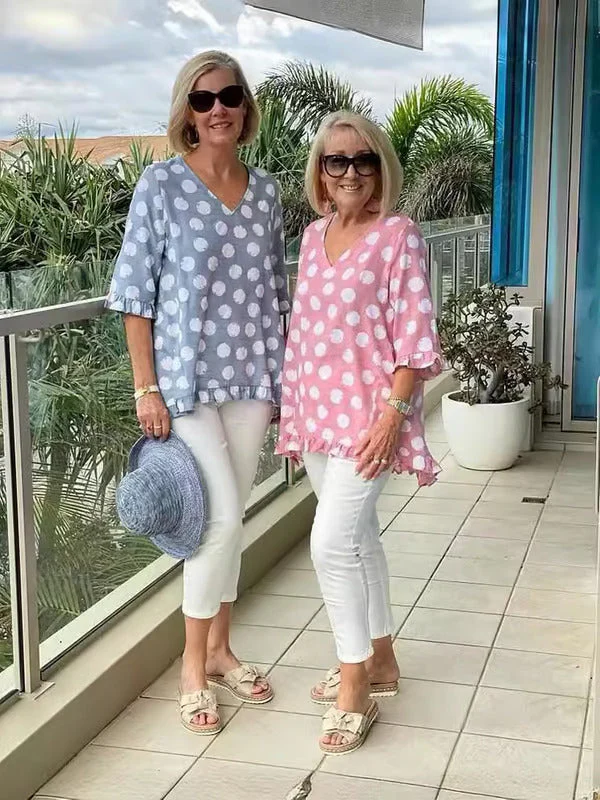 Beth™ | Stilvolle V-Ausschnitt Bluse - Image 3