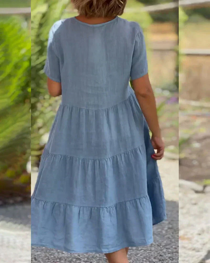 Bexley - Lässiges Sommer V-Ausschnitt Kleid - Image 11