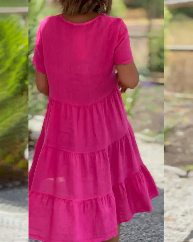 Bexley - Lässiges Sommer V-Ausschnitt Kleid - Image 3