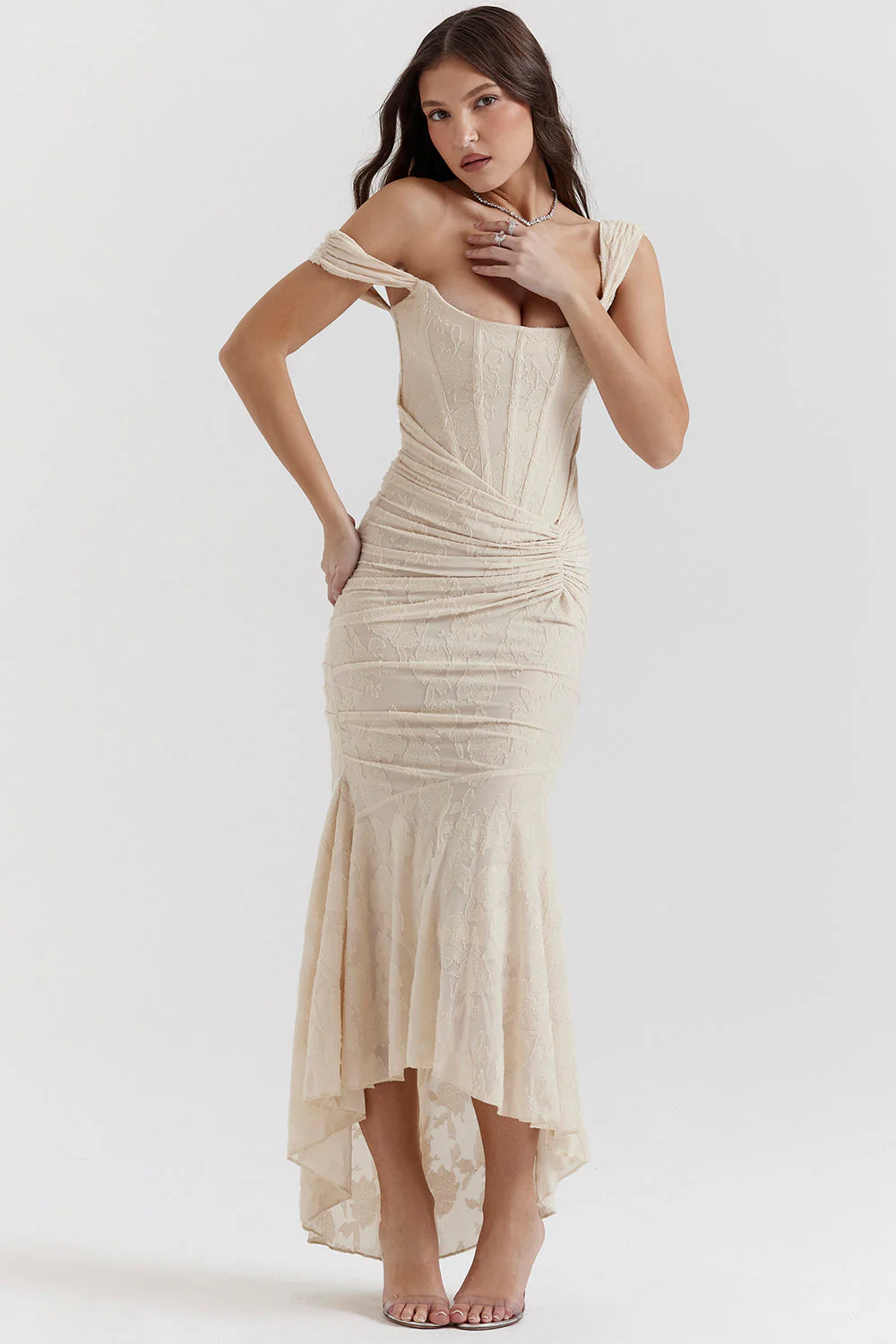 Boheme - Ärmelloses Raffung Bodycon Abendkleid - Image 5