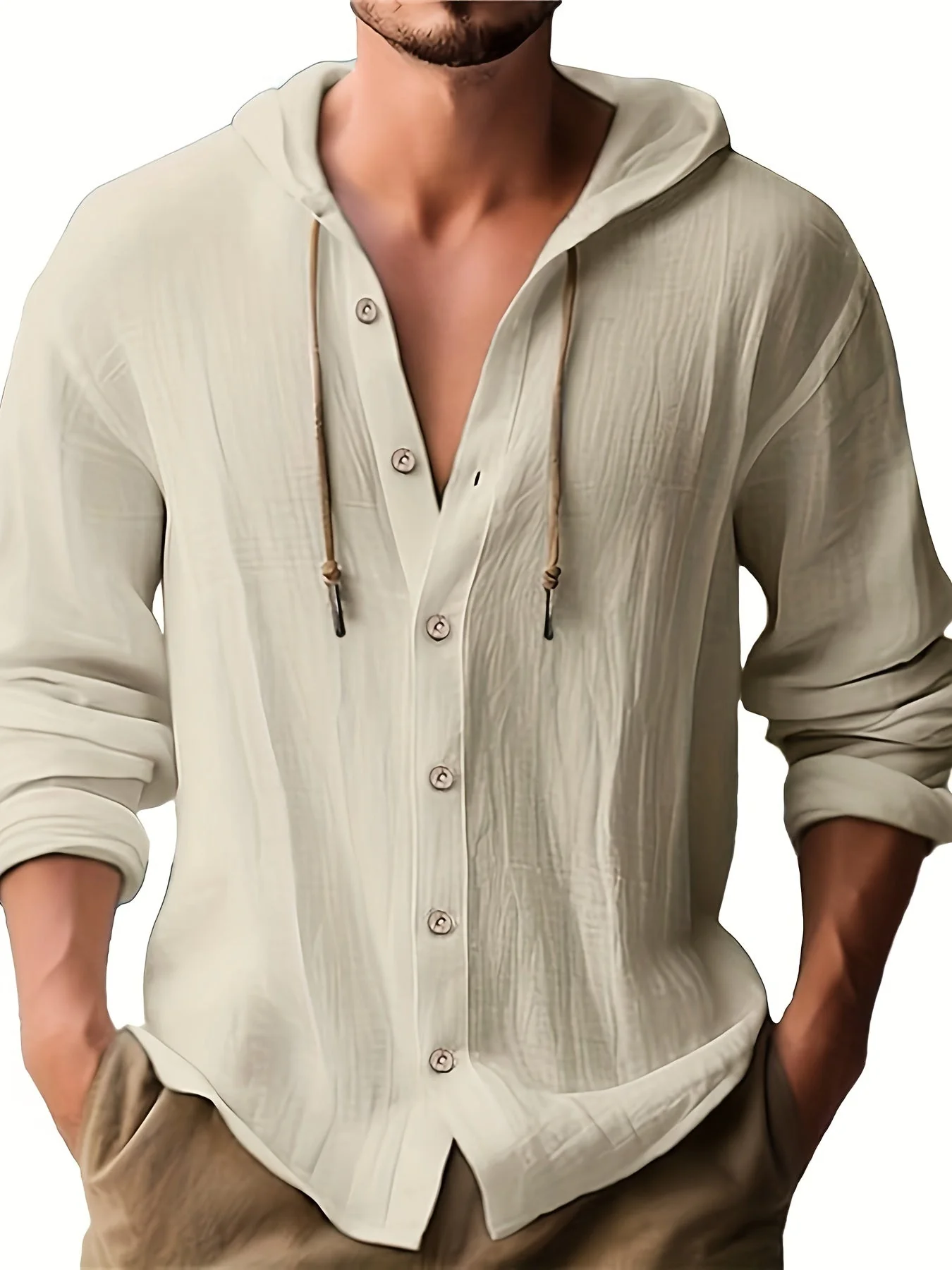 Brian™ - Herren Kapuzen Langarmhemd - Image 3
