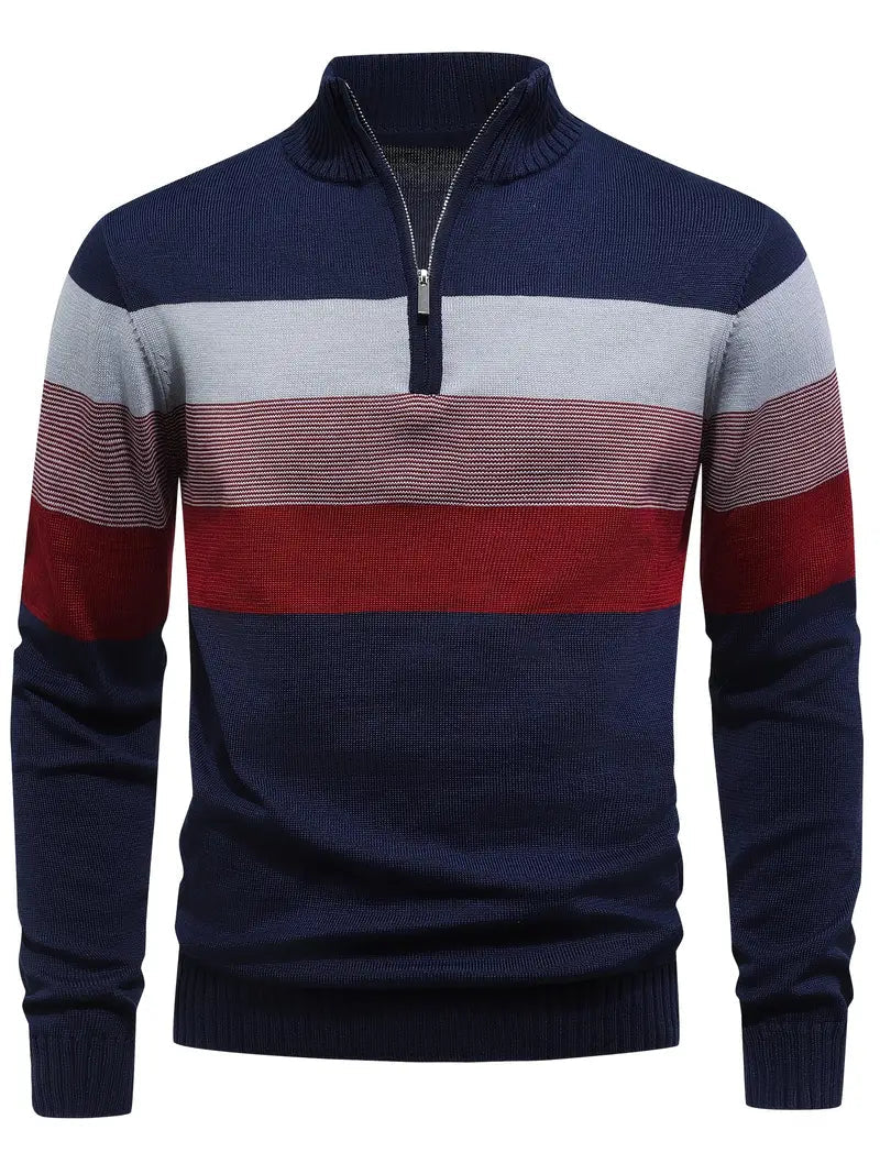 Brit & Boho™️ | Der Luxe Colorblock Quarter Zip - Image 12