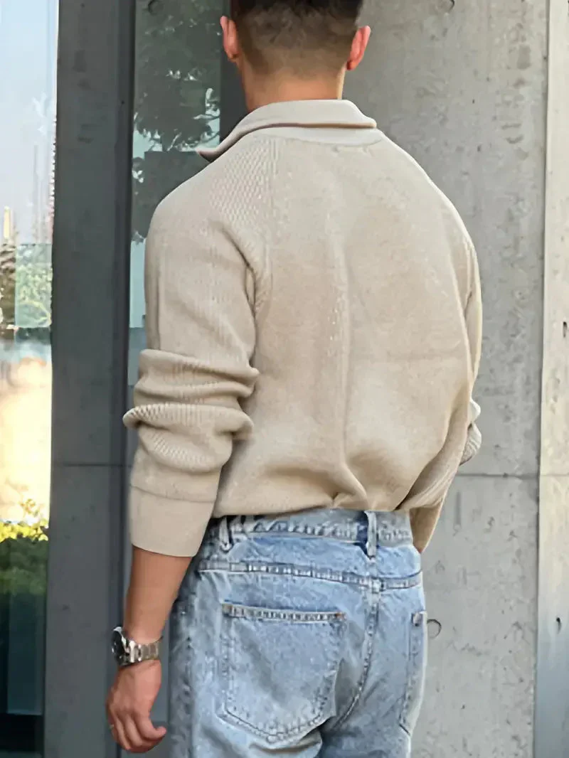 Brit & Boho™️ | Ethan Klassischer Strick-Zipper - Image 2