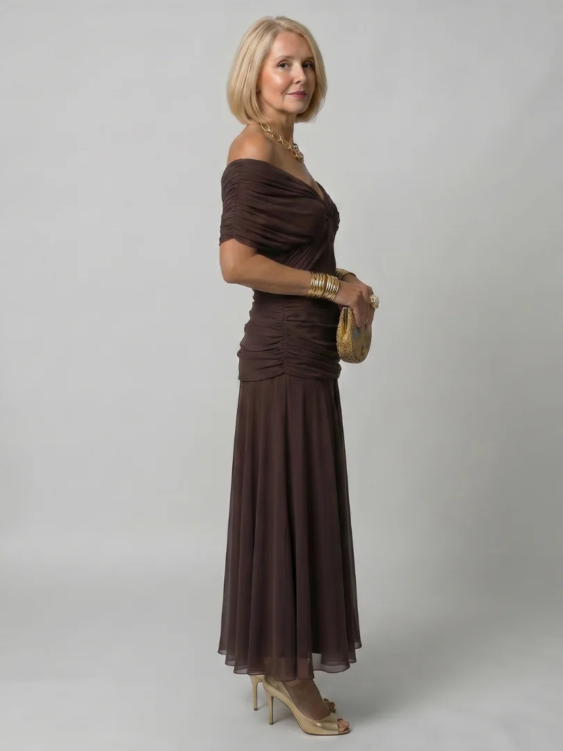 Calen | Off-Shoulder Midi-Kleid - Image 13