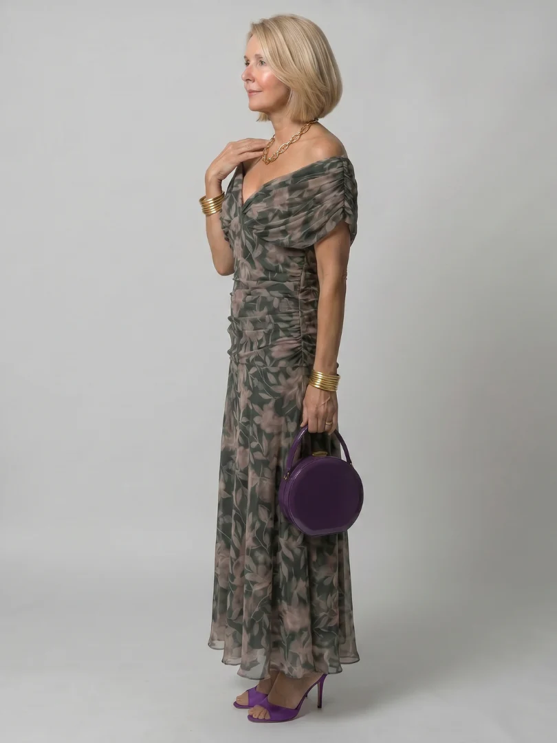 Calen | Off-Shoulder Midi-Kleid - Image 6