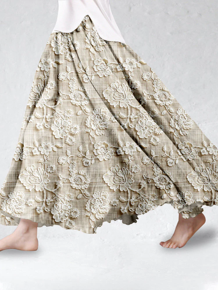 Caliane™ - Rock mit Blumen-Spitzenmuster