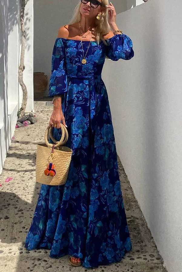 Calista | Florales Off-Shoulder Maxikleid - Image 2