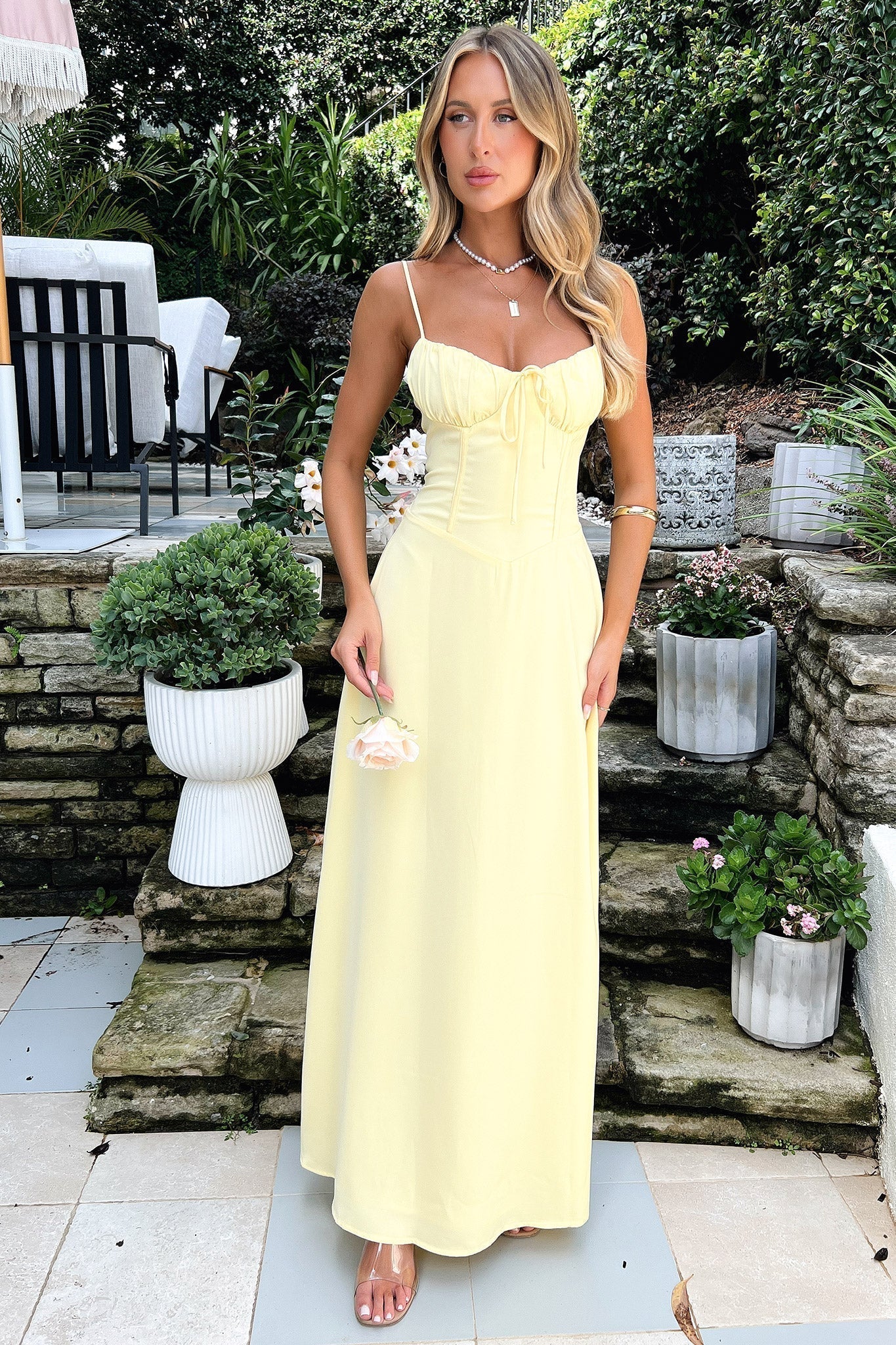 Cambria - Elegantes Maxikleid mit Spaghetti-Trägern