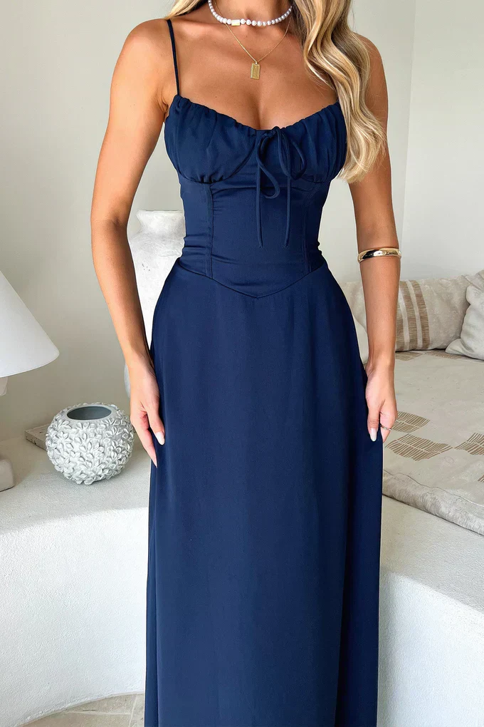 Cambria - Elegantes Maxikleid mit Spaghetti-Trägern - Image 6