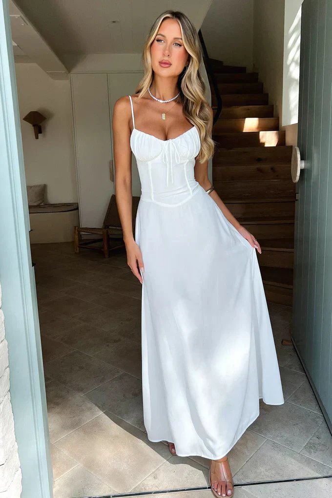 Cambria - Elegantes Maxikleid mit Spaghetti-Trägern - Image 7