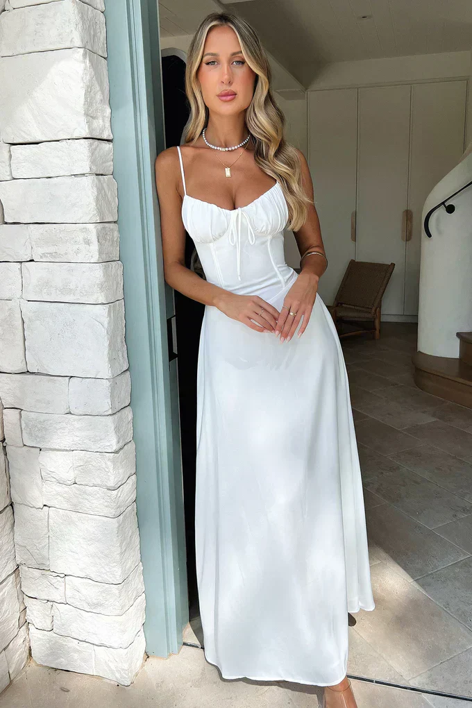 Cambria - Elegantes Maxikleid mit Spaghetti-Trägern - Image 8
