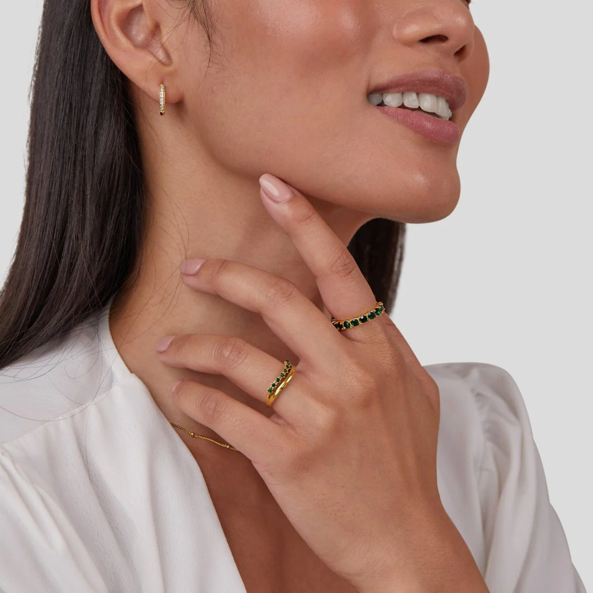 Carmen - Geschichteter Ring in smaragdgrün - Image 8