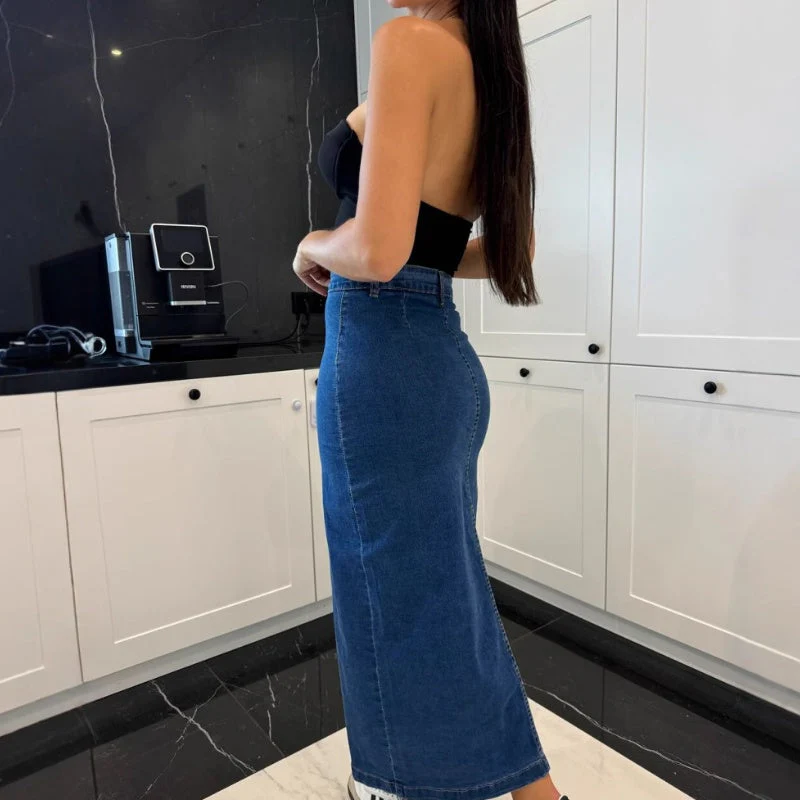 Chiara | Modischer, figurbetonter Jeansrock - Image 5