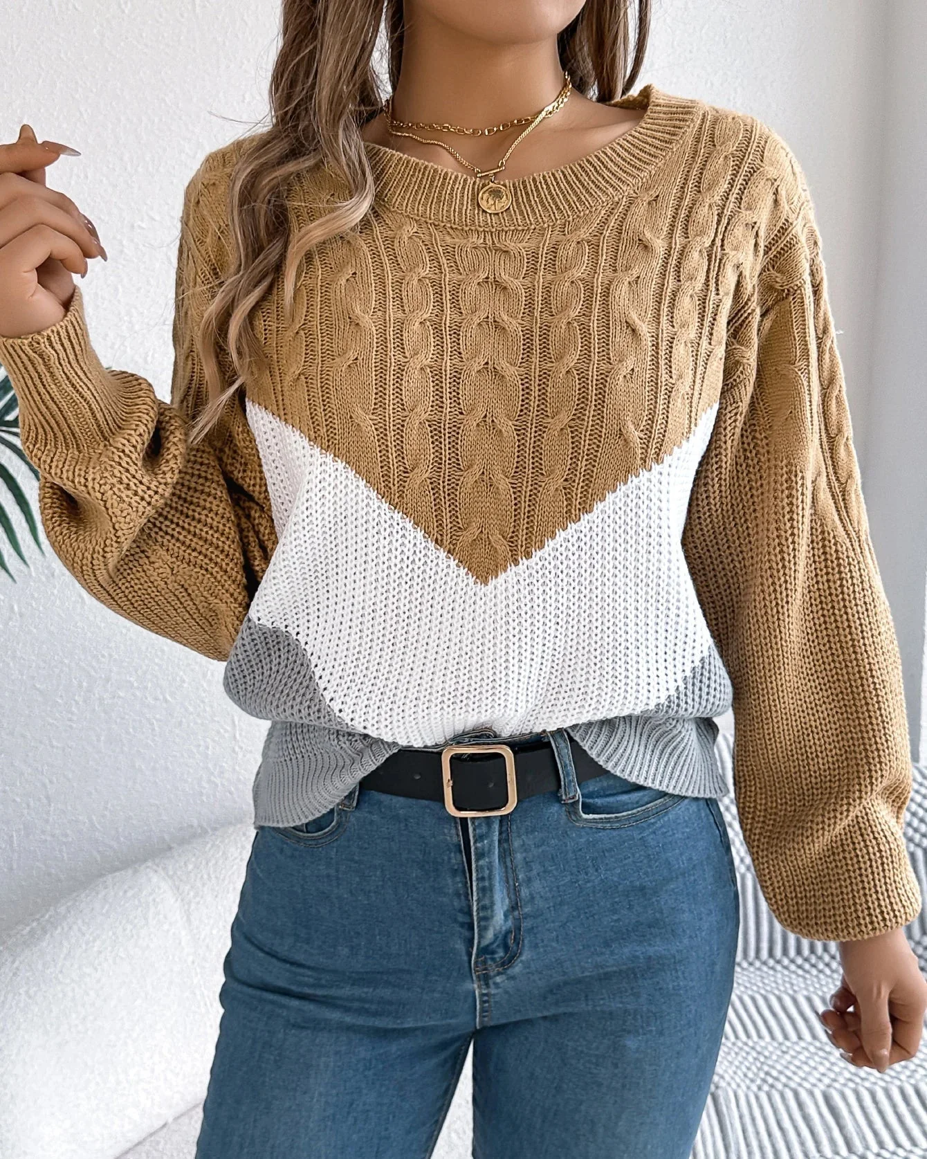 Chloe - Der Chevron-Strickpullover - Image 4