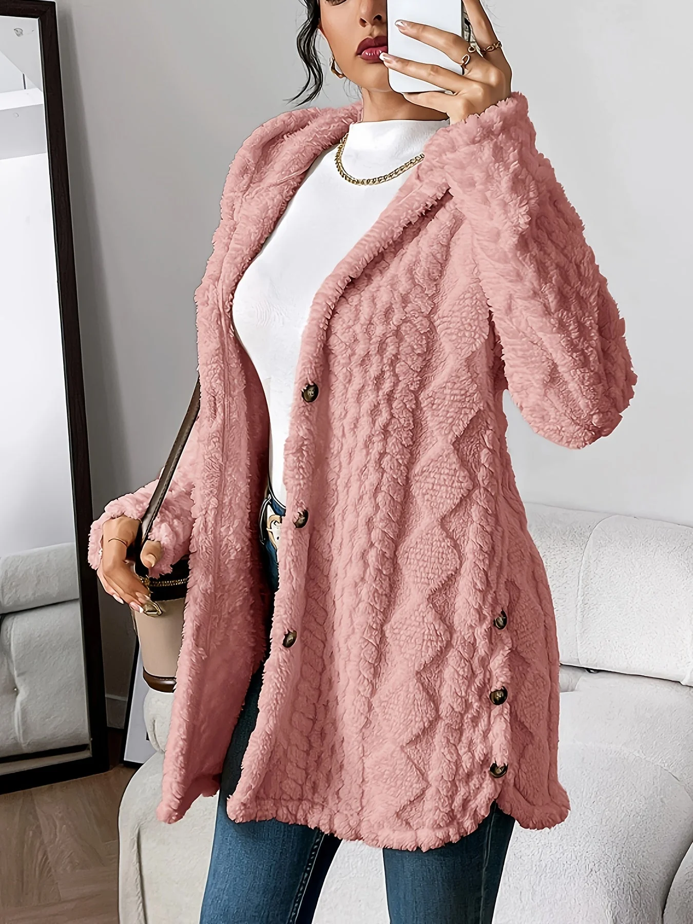 Chloe™ - Plüsch-Hoodie-Cardigan - Image 11