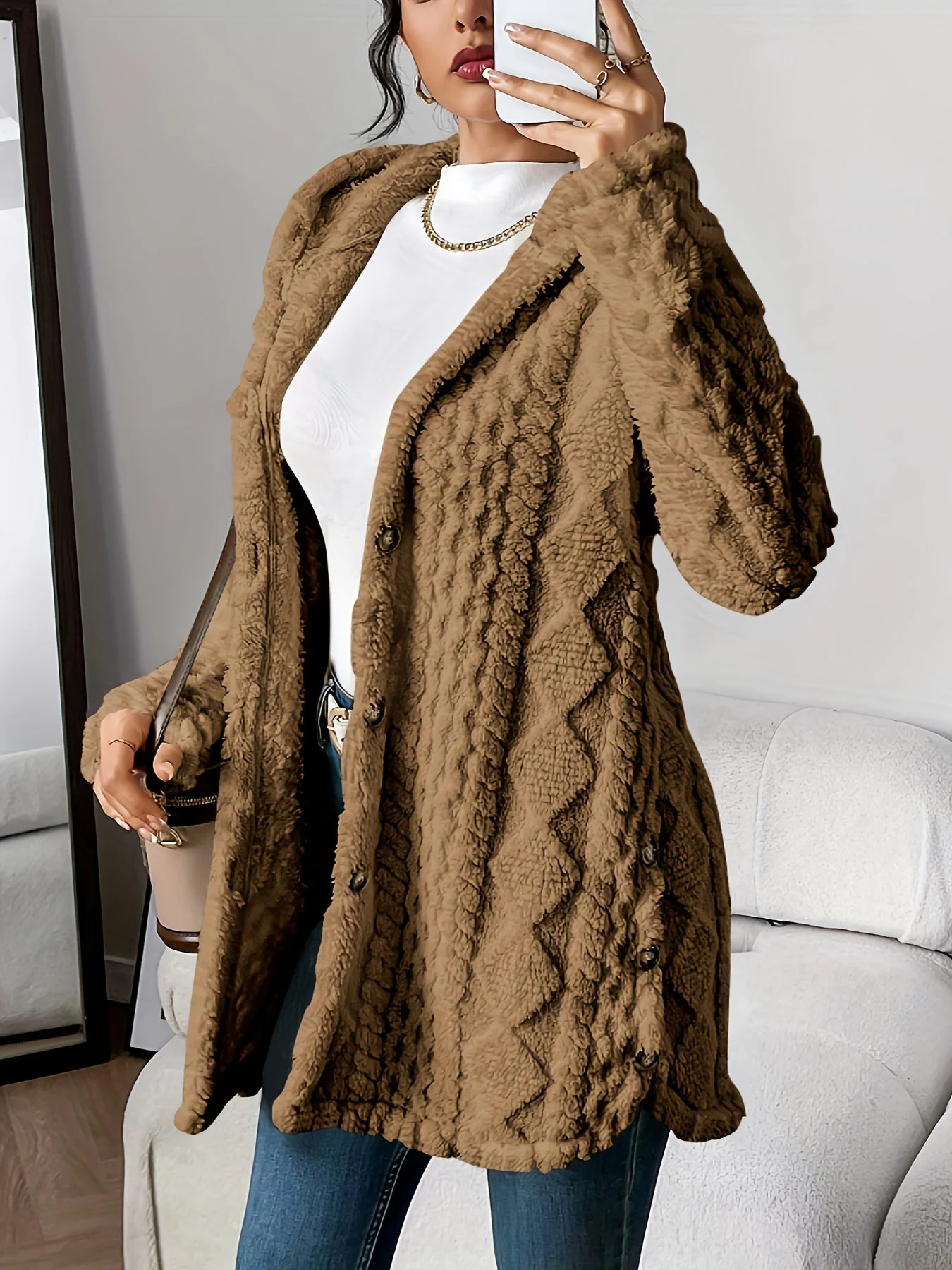 Chloe™ - Plüsch-Hoodie-Cardigan - Image 6