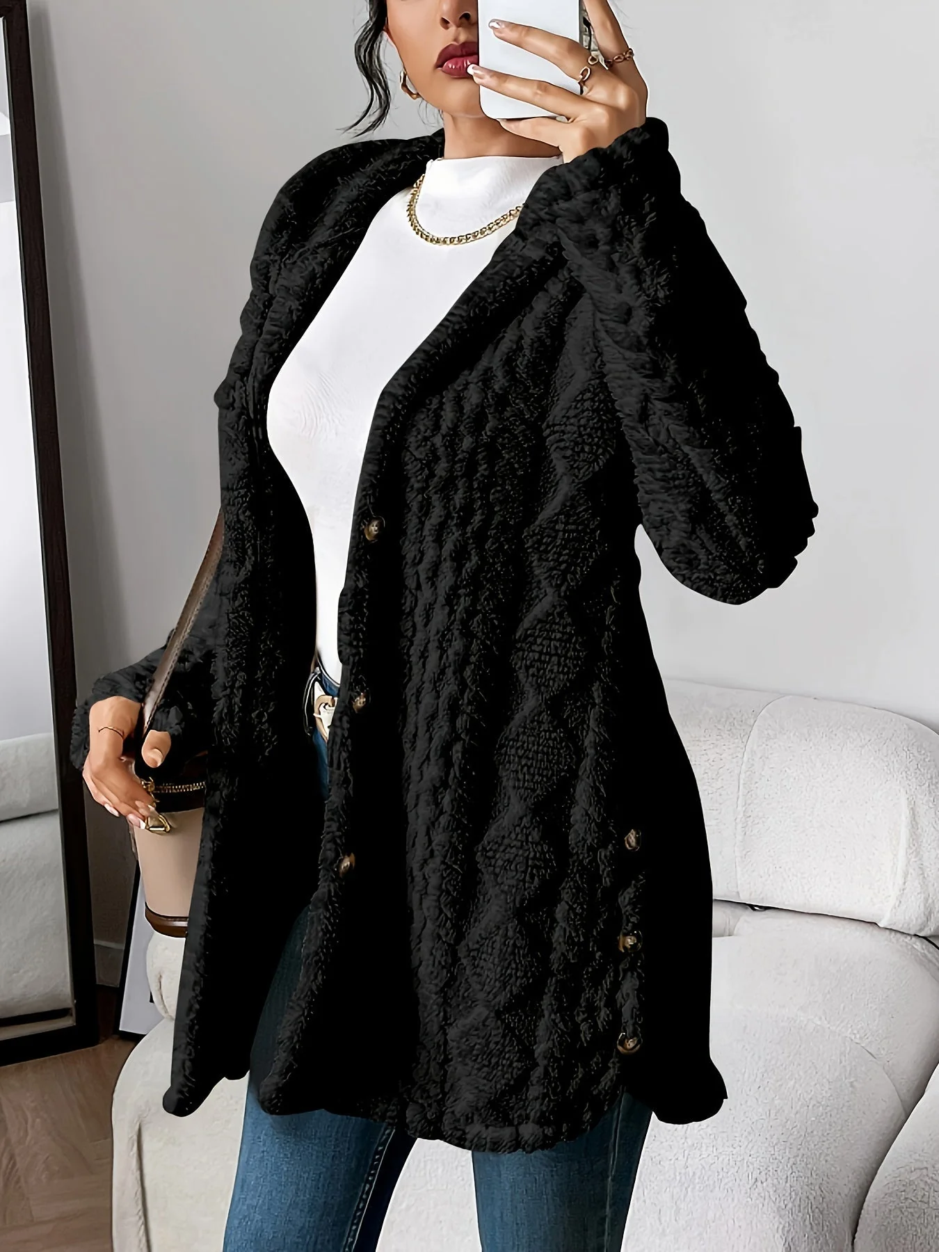 Chloe™ - Plüsch-Hoodie-Cardigan - Image 8