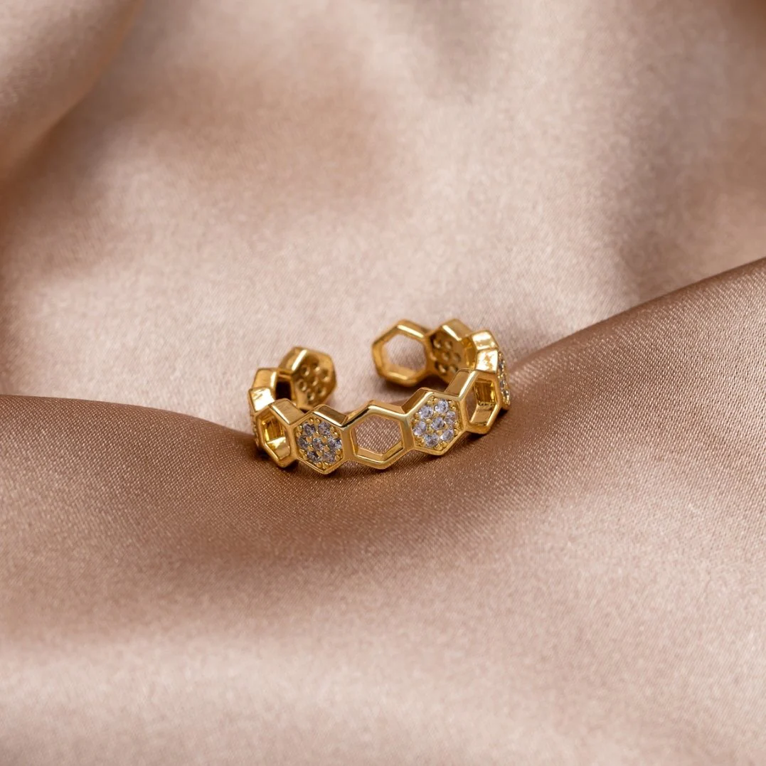 Cinthia - Gold- und Kristallring - Image 6